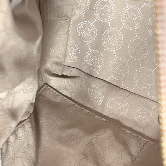 Michael Kors Large White Bags with Gold Accents.  Gently Used. 12.5”L x 9”H - Picture 12 of 15